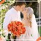 8PCS Orange Artificial Peony Flowers Bouquet, Silk Fall Peonies for DIY Wedding Arrangements, Autumn Centerpieces, Party Decorations, Home & Table Floral Decor